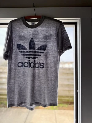 Camiseta Adidas de Colección Años 70 80 Doble Cara Logotipo Trifolio Puntada Única Talla XL Foto 1 de 4