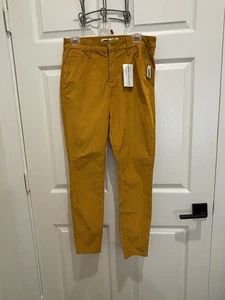 Old Navy size 10 Rockstar mustard super skinny high rise corduroy skinny pants - Picture 1 of 4