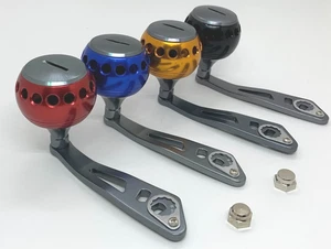 Power Handle 5X8 Shaft Fit Shimano Abu Garcia Daiwa Okuma Reels With R/Left Nuts - Picture 1 of 36