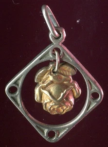 Vintage Catholic Religious Holy Medal st therese of children jesus flower - Picture 1 of 2