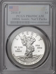 2016-P $1 100 Anniversary National Park System PCGS PR69DCAM First Strike - Picture 1 of 2