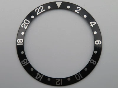 Rolex GMT 16700/10/50 Black Silver Serif Bezel Insert - Image 1 of 4