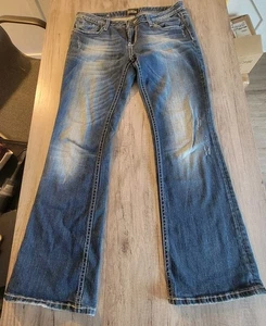 ReRock For Express Boot Cut Blue Denim Jeans Damen Gr. 12R  - Bild 1 von 5