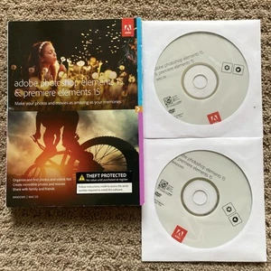 ADOBE PHOTOSHOP ELEMENTS 15 & Premiere Elements 15 FOR WIN AND MAC - Picture 1 of 4