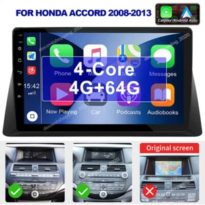 For HONDA ACCORD 2008-2013 Car Android 13 Stereo Apple Carplay Radio GPS 4+64GB - Picture 1 of 17