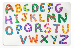 Schreibtischunterlage ABC Alphabet auf hellem Grund 40x60 abwischbar Buchstaben - Bild 1 von 2