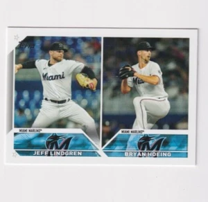 (9) Jeff Lindgren / Bryan Hoeing 2023 TOPPS UPDATE RC COMBOS LOT #US153 MARLINS - Picture 1 of 1