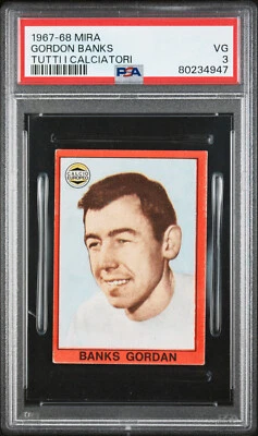 1967 Mira Tutti I Calciatori Gordon Banks PSA 3 状况极佳 NQ 英格兰守门员 复古 — 第 1/2 张图片
