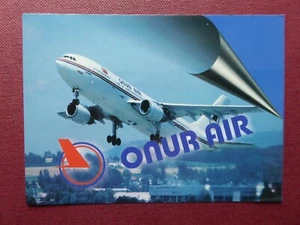 CARTE POSTALE AVIATION POST CARD ONUR AIR AIRLINE AIRBUS A300 AIRLINER - Imagen 1 de 2
