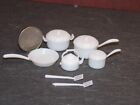 Dollhouse Miniature White Cookware Set Pots Pans 1:12 scale E192 Dollys Gallery