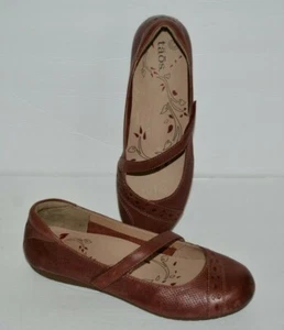 TAOS "SCAMP" REDISH BROWN LEATHER MARY JANES WOMEN SZ 7.5 *EUC* - Picture 1 of 9