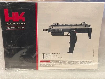 Airsoft de gas Heckler & Koch MP7 A1 SOLO MANUAL *NUEVO en bolsa con otros insertos* ss1 Foto 1 de 4