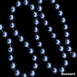 Midnight Blue - Freshwater Cultured Pearl Rounds - (Approx 5mm) 40cm Strand - Picture 1 of 3