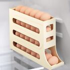 Rolling Egg Organizer Fridge Storage Box With Slide Out Tray Automatic Egg For