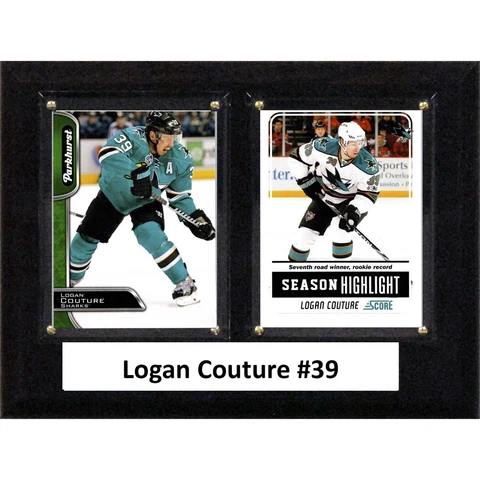 NHL 6"x8" Logan Couture San Jose Sharks Two Card Plaque Cover