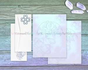 Celtic Dragon Writing Paper Stationery | 24 Sheets - Lined and Unlined - Picture 1 of 8