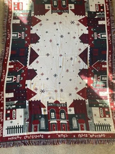 Goodwin Weavers Christmas Throw Lap Quilt Blanket 60” X 70” - Picture 1 of 4