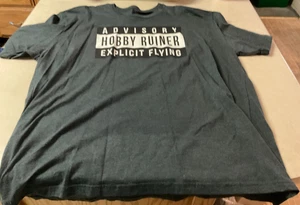 T-shirt manica corta Hobby Ruiner Advisory Explicit Flying grigia ottime condizioni taglia 3XL - Foto 1 di 6