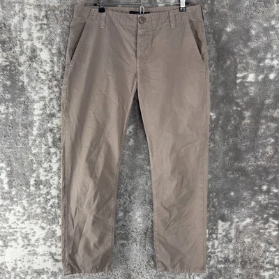 Pantalones de Carrera Marca J Talla 29 Frente Plano Informales Botón Mosca Beige Pierna Recta Foto 1 de 4