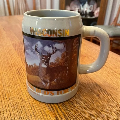 De colección Wisconsin Deer This Bud's For You Budweiser Beer Stein #3665 Foto 1 de 4