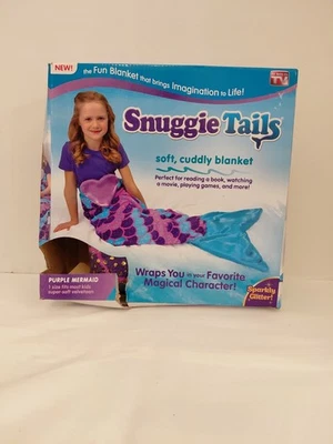 Manta Snuggie Tails Púrpura Sirena Brillo Brillante 53 Pulgadas X 27 Pulgadas Nueva Foto 1 de 4