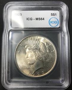 1923 Peace Silber Dollar ICG MS64 - Bild 1 von 4