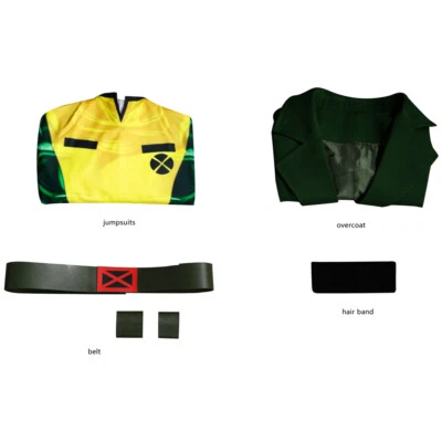 X-Men 97 Rogue Anna Marie Mono Juegos con disfraces Disfraz Dama Chaqueta Verde Halloween Foto 1 de 4