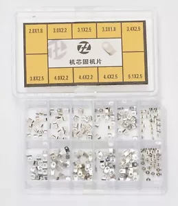 Watchmakers Watch Case Movement Support Clamps Tabs & Screws Steel Parts Set - Picture 1 of 4