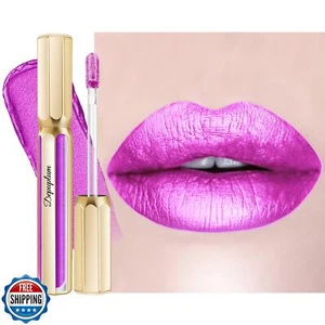Deuplum Pink Lippenstifte für Frauen Metallic Lippenstift Langanhaltend Antihaft Cu - Bild 1 von 5