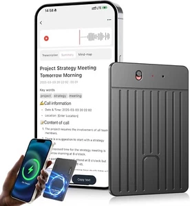 Grabadora de voz digital AI, grabadora de voz de 64 GB transcripción de audio OpenAI - Imagen 1 de 7