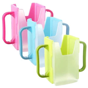 1* Juice Box Holder Drinking Toddler Squeeze Proof Adjustable Bottle Holder - Foto 1 di 13