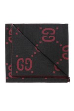 Gucci GG Jacquard Wool Silk Scarf