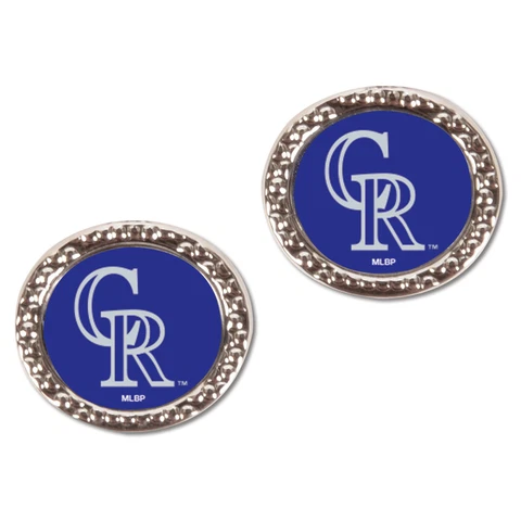 Women's WinCraft Colorado Rockies Round Post Earrings Cover