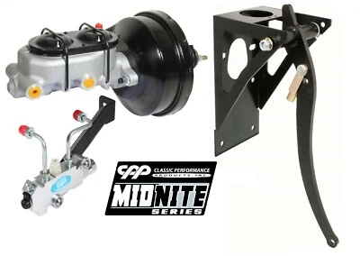 1948-52 FORD F1 Truck Firewall Mount Black Power Brake Booster KIt Disc / Disc - Image 1 of 4