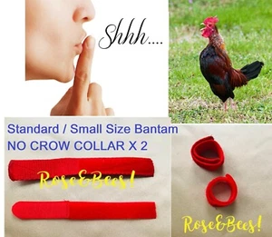 2 X Bantam Cockerel Rooster Quiet No Crow Collar Neck Band Anti Noise Reduction - Picture 1 of 23