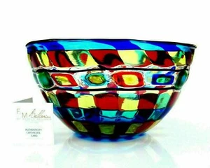 SIGNED! Extraordinary Murano Ballarin Stunning Studio Pezzato Mazzega Bowl - Picture 1 of 11