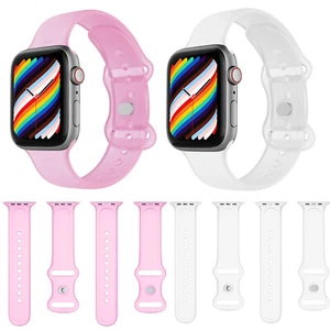 2 Stück für Apple Watch Silikon Armband Strap 3/4/5/6/7/SE Sport 38/40/42/44 mm - Bild 1 von 20
