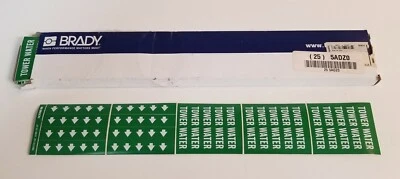 Brady Pipe Marker, TOWER WATER, 25 Count, Green, 5ADZ0, Free Shipping - Image 1 of 3