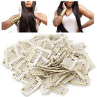 100pcs 1.3in Wig Clips Comb Hairpin Manganese Steel Hair Headdress NOW
