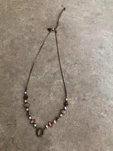 Lia Sophia Savannah Tigers Eye Necklace 16"-19" - Picture 1 of 2