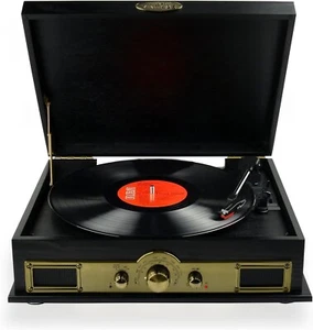 mbeat Vintage USB Turntable with Bluetooth speaker and AM/FM - MB-USBTR98 - Picture 1 of 8