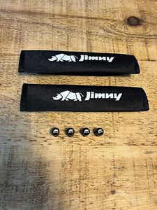 Suzuki Jimny 2x Seat Belt Comfort Pads & 4x Valve Caps Dust Caps Accessories - Picture 1 of 5