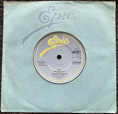 Agnetha Fältskog (ABBA) – One Way Love 7'' Vinyl 1985 CLEANED/TESTED EX VIDEO - Image 1 of 4