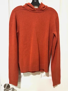 Maglione Rick Owens Strobe in maglia di cashmere con cappuccio arancione - Foto 1 di 3
