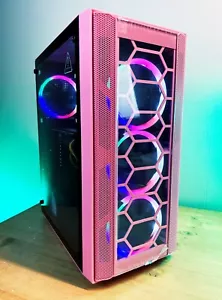 PINK Custom Desktop Gaming PC Intel Core i3 - 8GB Nvidia Quadro K2000 500GB - Picture 1 of 5