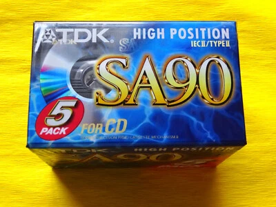 5x TDK SA 90 Cassette Tapes 1997 + OVP + SEALED ++ Im 5er-Pack ++