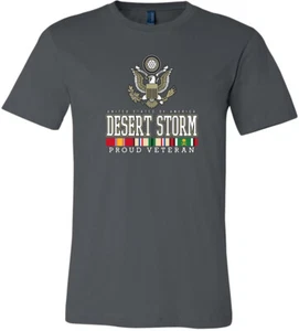 USA Proud Desert Storm Veteran Eagle Soft Premium T-shirt - Picture 1 of 18