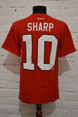 CHICAGO BLACKHAWKS PATRICK SHARP #40 FAN JERSEY MENS M REEBOK COTTON NHL SHIRT Cover