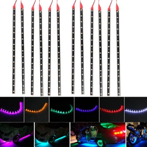 6-18PC Waterproof 12'' DC 12V Motor LED Strip Underbody Light For Car Motorcycle - Picture 1 of 47