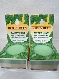 (2) Burt's Bees trattamento labbra alla menta dolce con minerali marini 0,25 oz SPEDIZIONE COMBINATA - Foto 1 di 3